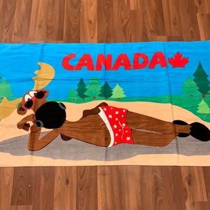 Funny Canada Moose Cotton Beach Bath Towel